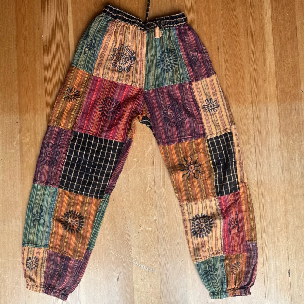 Colorful Patchwork Boho Pants Rising Internationa… - image 1